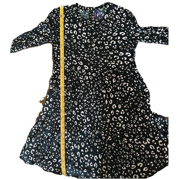 Seraphine Animal Print Maternity Dress Size 6 Black Pink Cheetah Viscose - Picture 9 of 10